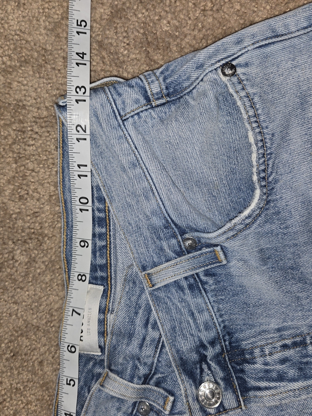 AGOLDE Criss Cross High Rise Straight Leg Jeans - Suburbia Wash EUC Size 25 - Picture 6 of 7